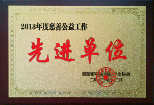 粤兴慈善公益先进单位证书